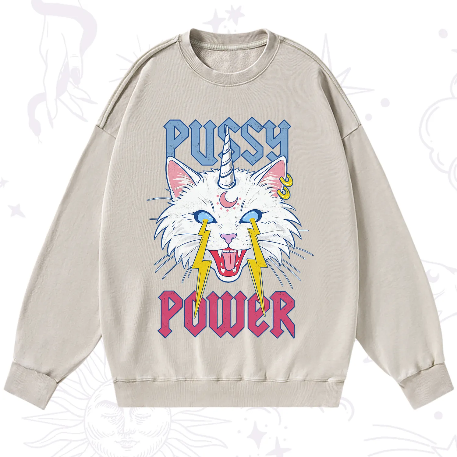 Purplehecate Pussy Power Washed Sweatshirt