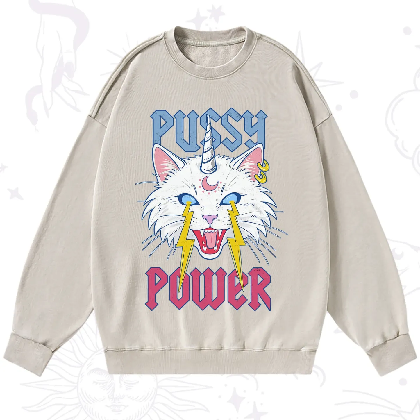 Purplehecate Pussy Power Washed Sweatshirt