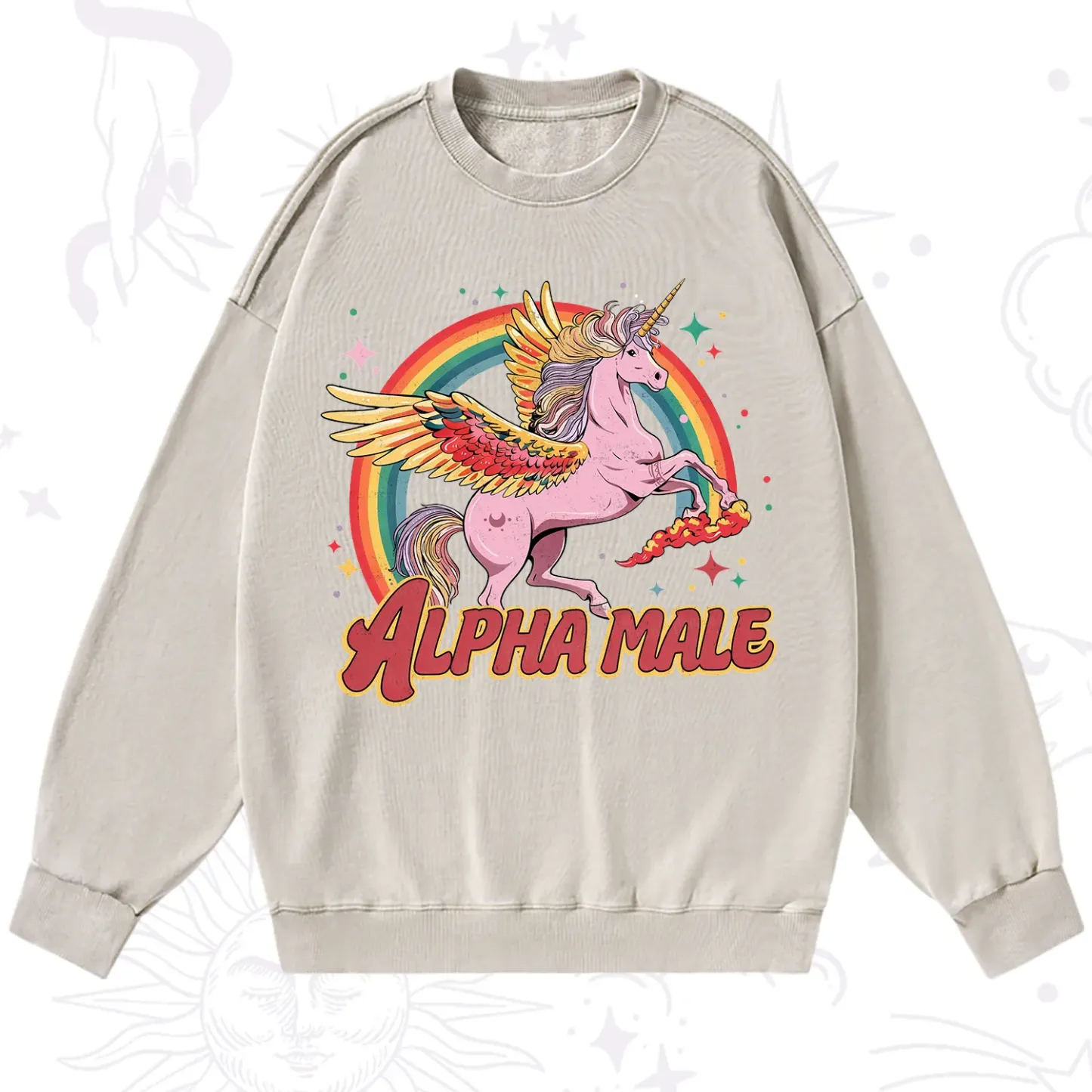 Purplehecate Alpha Male Washed Sweatshirt