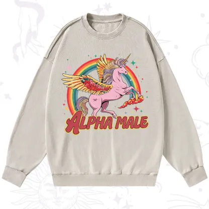 Purplehecate Alpha Male Washed Sweatshirt