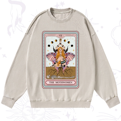 Purplehecate The Mothwomen Tarot Washed Sweatshirt