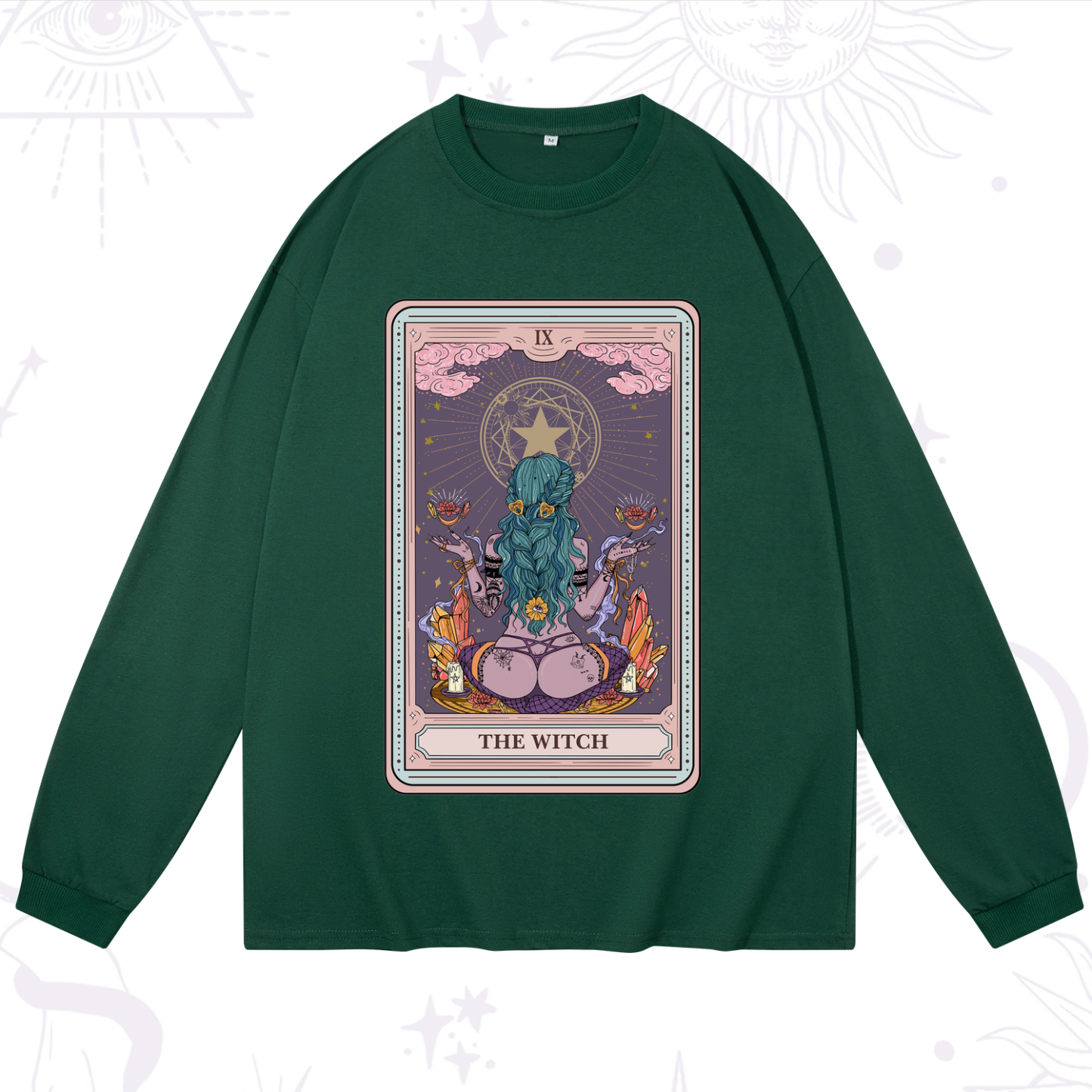 Purplehecate The Witch Tarot Card Long Sleeve T-Shirt