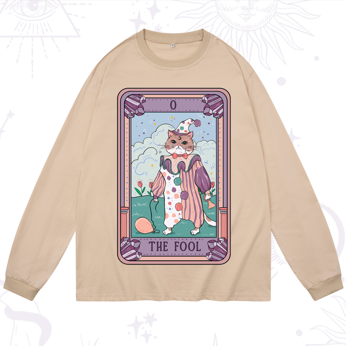 Purplehecate The Fool Tarot Card Long Sleeve T-Shirt