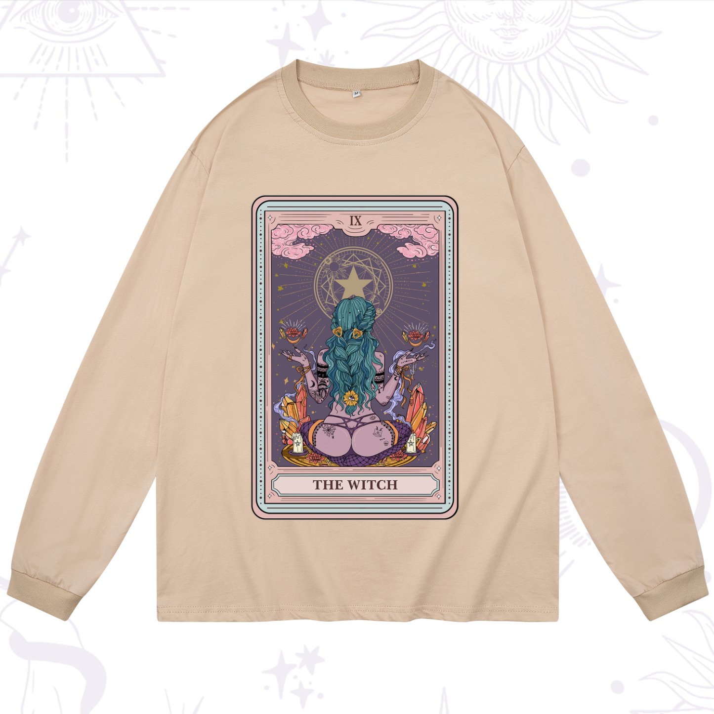 Purplehecate The Witch Tarot Card Long Sleeve T-Shirt