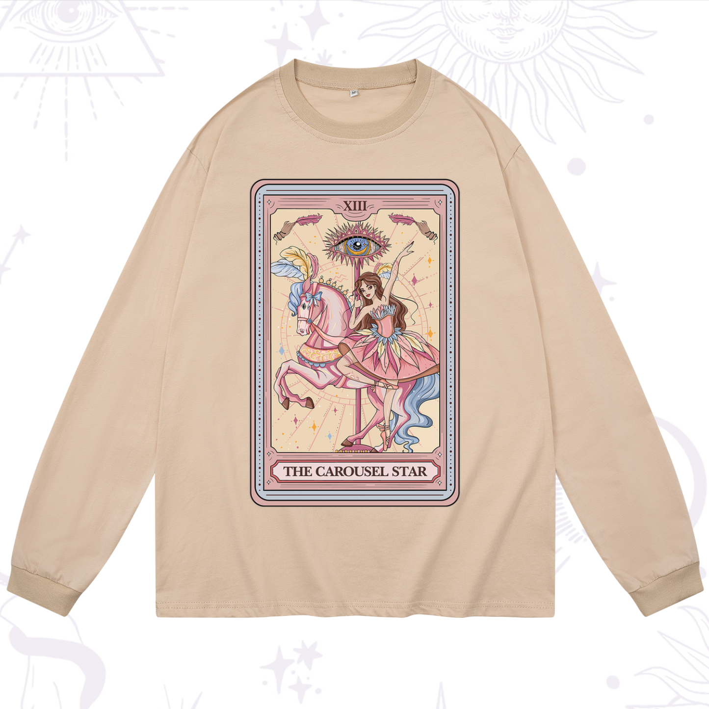 Purplehecate The Carousel Star Tarot Card Long Sleeve T-Shirt