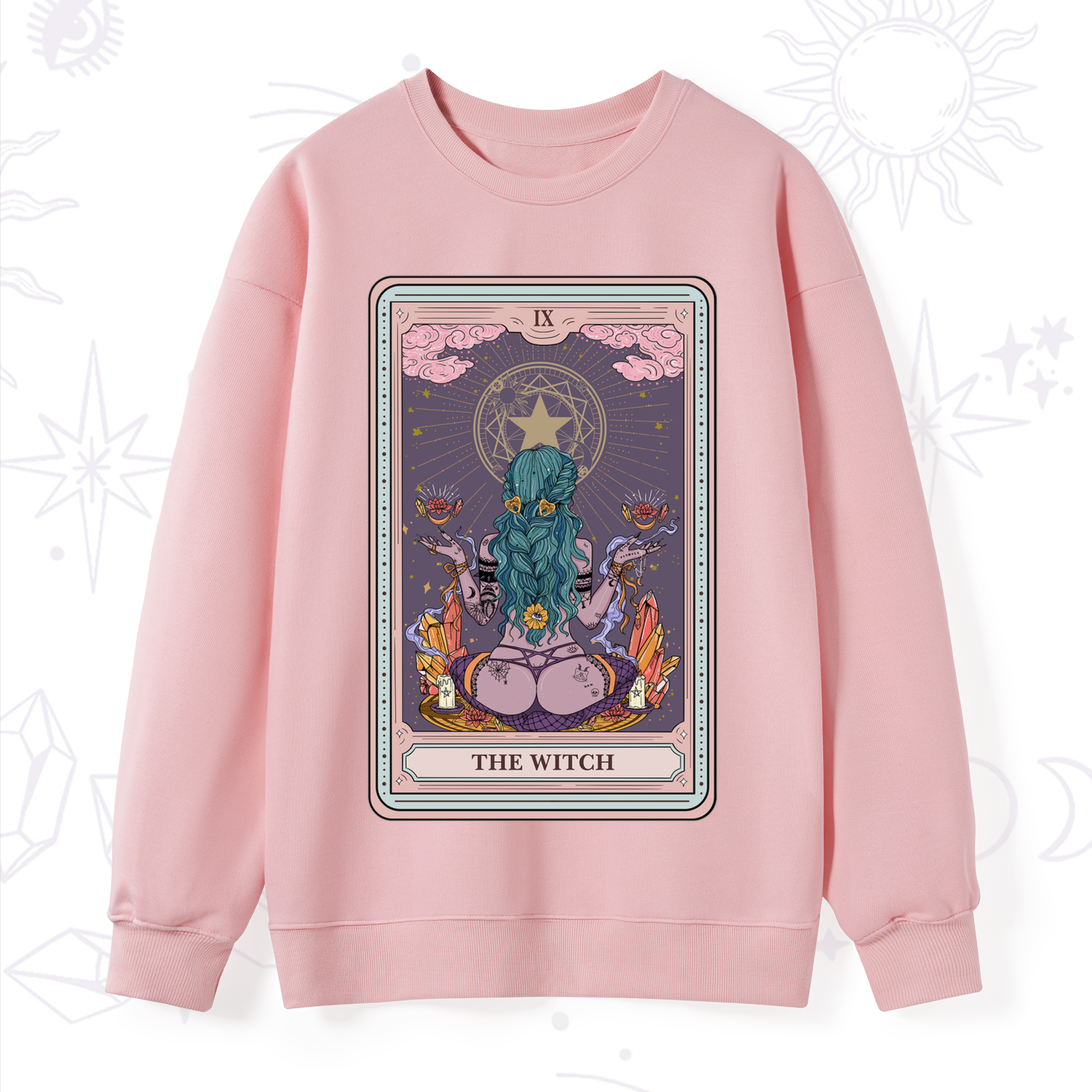 Purplehecate The Witch Tarot Card Sweatshirt