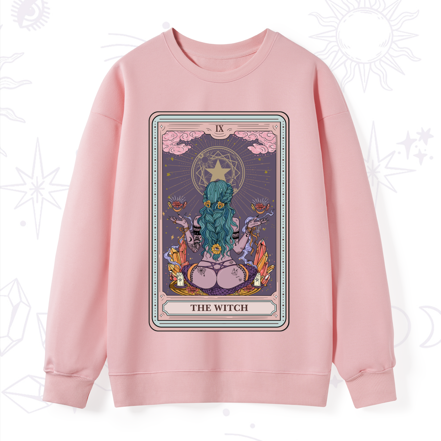 Purplehecate The Witch Tarot Card Sweatshirt