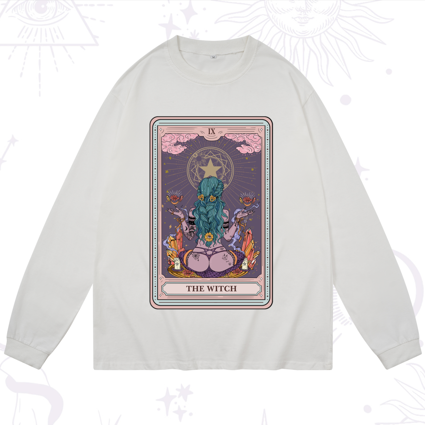 Purplehecate The Witch Tarot Card Long Sleeve T-Shirt