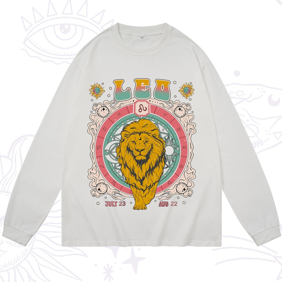 Purplehecate Leo Cosmic Zodiac Long Sleeve T-Shirt
