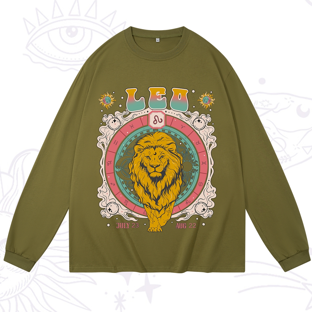 Purplehecate Leo Cosmic Zodiac Long Sleeve T-Shirt