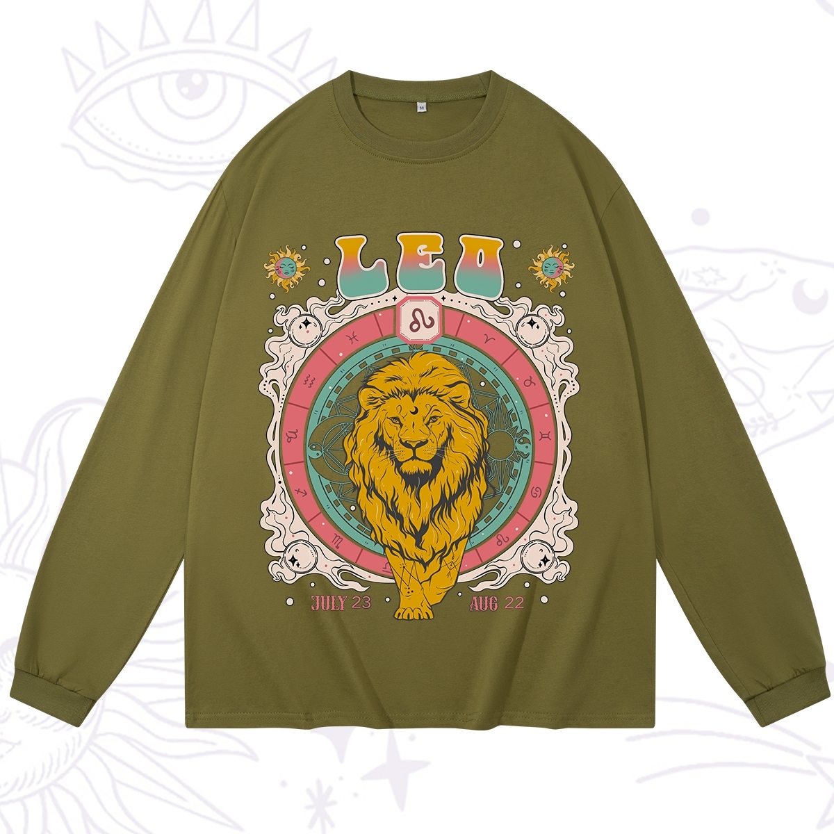 Purplehecate Leo Cosmic Zodiac Long Sleeve T-Shirt