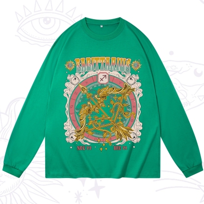 Purplehecate Sagittarius Cosmic Zodiac Long Sleeve T-Shirt