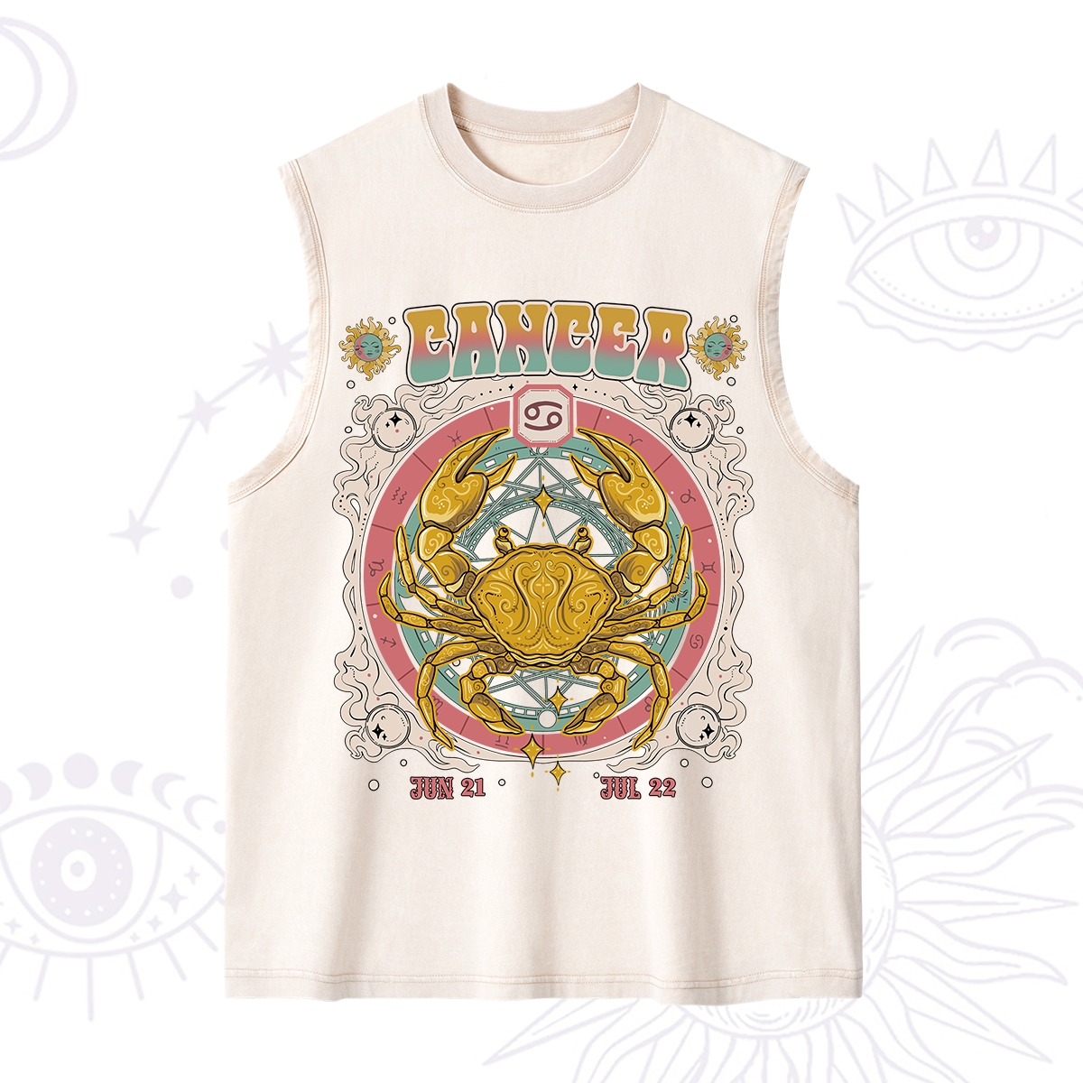 Purplehecate Cancer Cosmic Zodiac Washed Tank