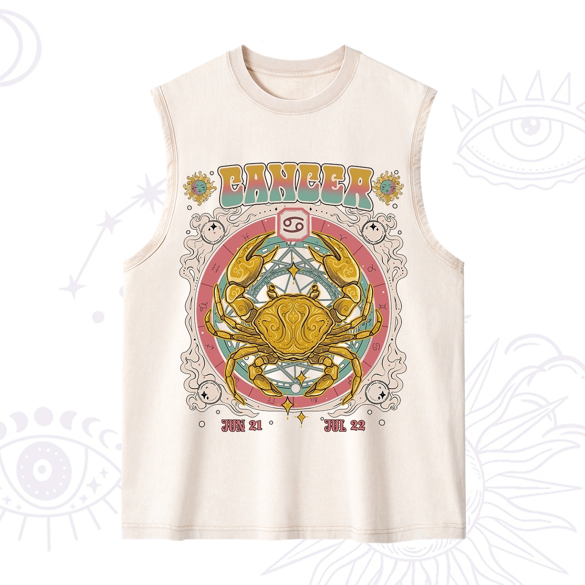Purplehecate Cancer Cosmic Zodiac Washed Tank