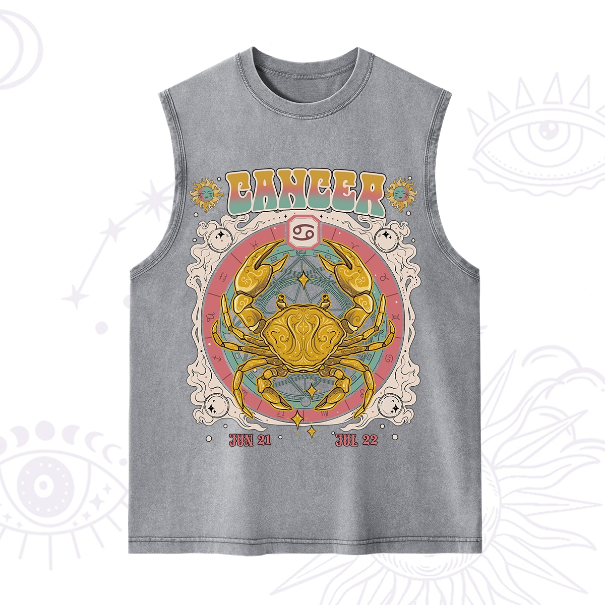 Purplehecate Cancer Cosmic Zodiac Washed Tank