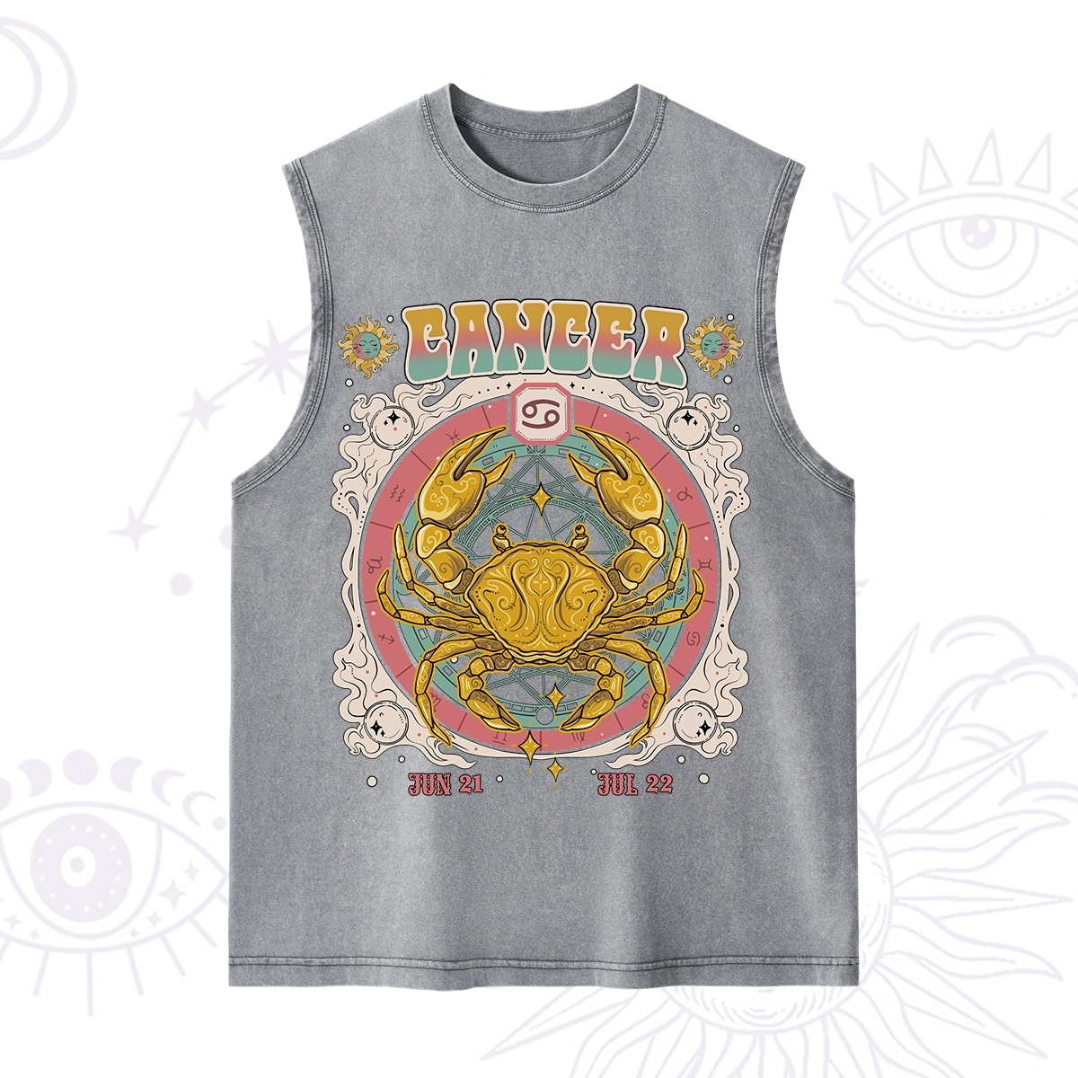 Purplehecate Cancer Cosmic Zodiac Washed Tank