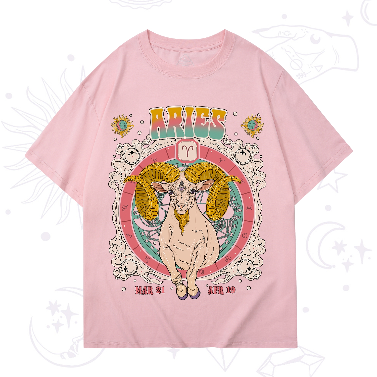 Purplehecate Aries Cosmic Zodiac T-Shirt