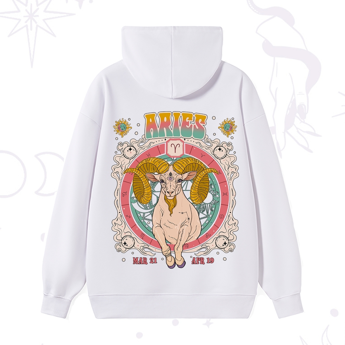 Purplehecate Aries Cosmic Zodiac Hoodie