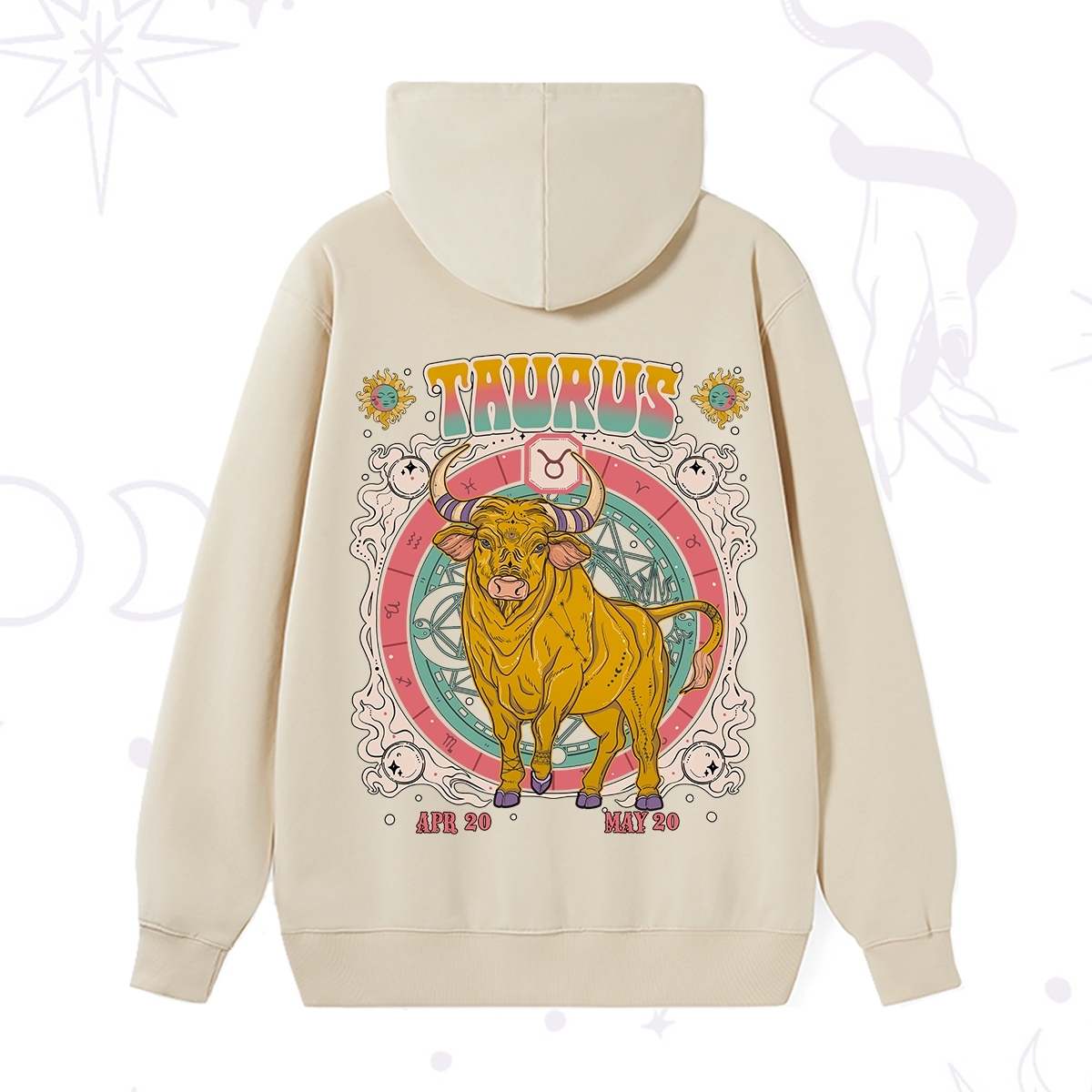Purplehecate Taurus Cosmic Zodiac  Hoodie