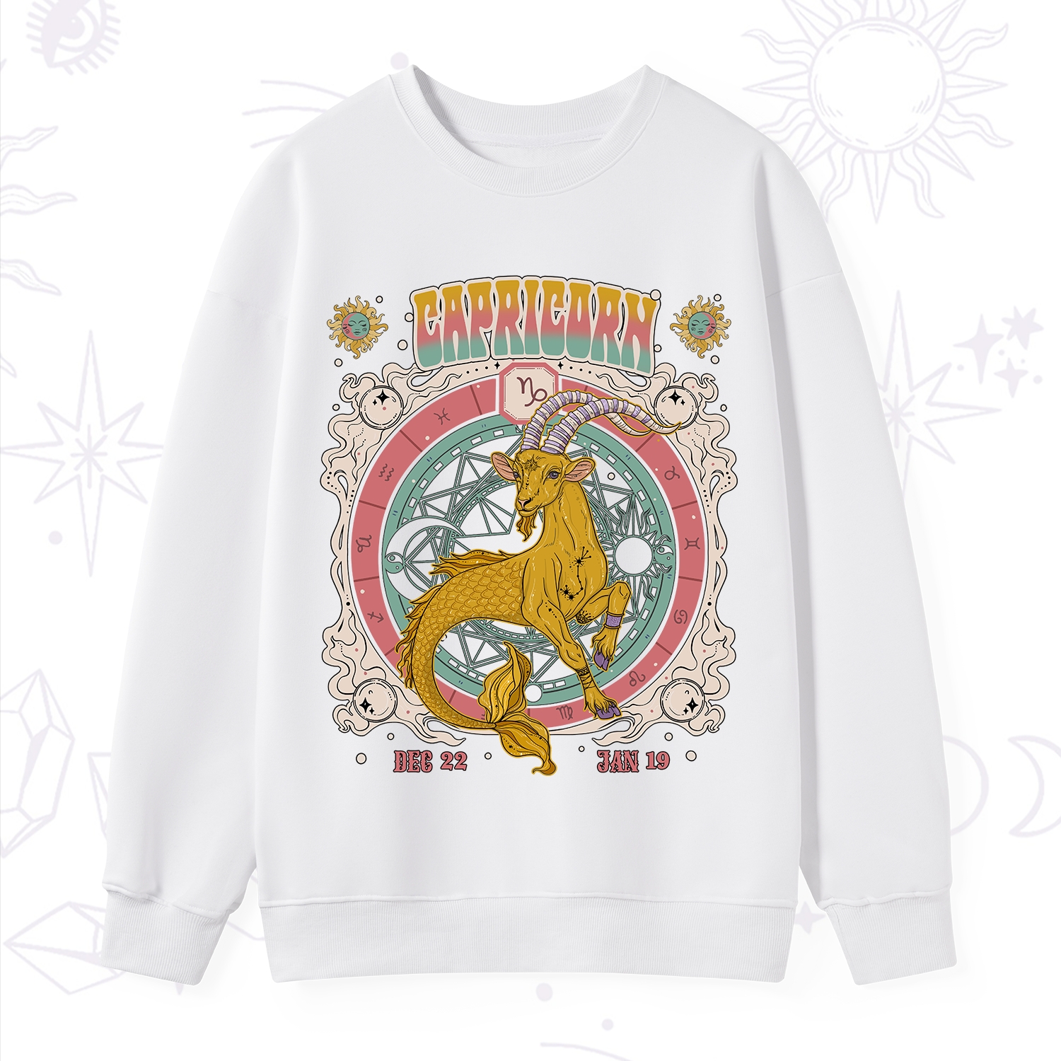 Purplehecate Capricorn Cosmic Zodiac Sweatshirt