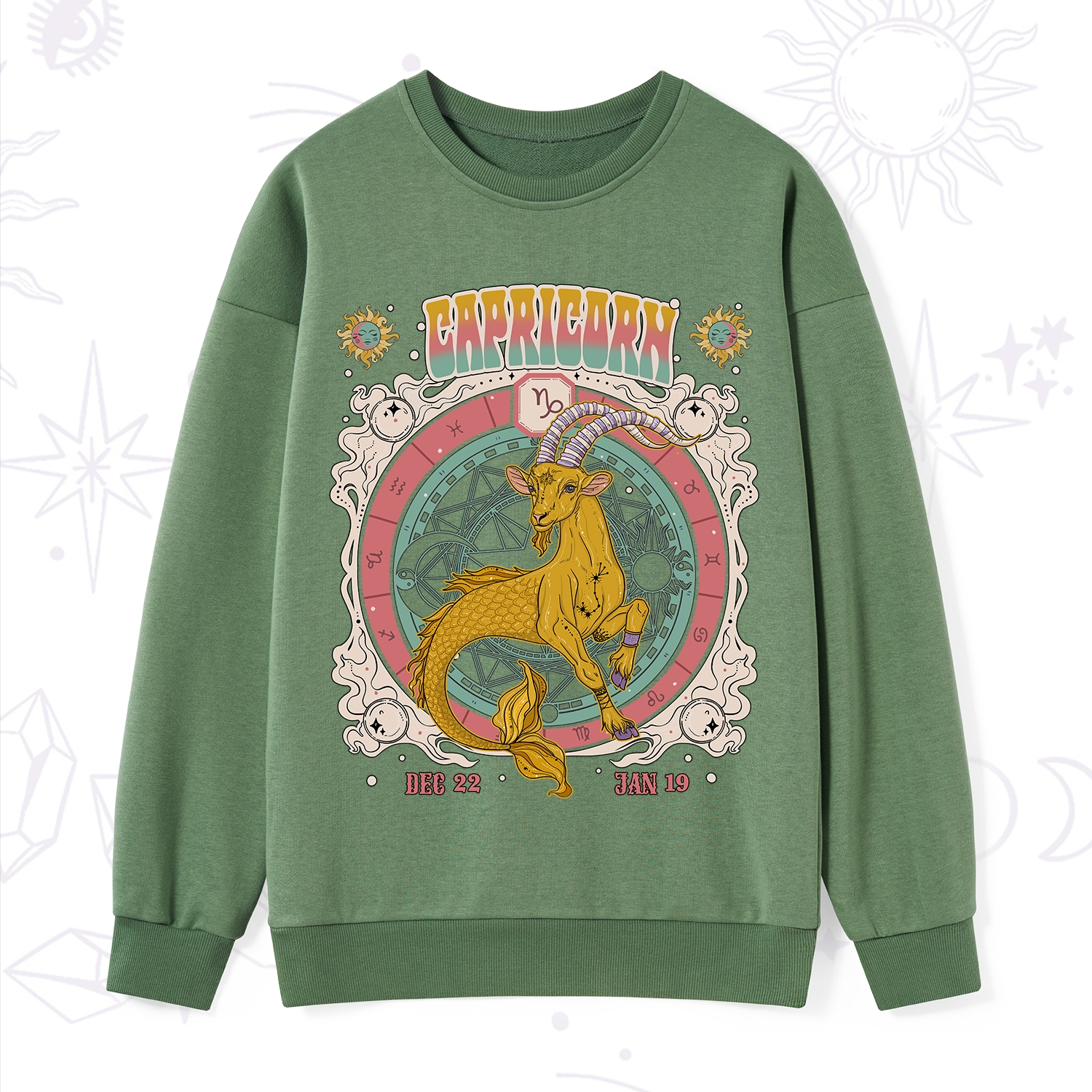 Purplehecate Capricorn Cosmic Zodiac Sweatshirt