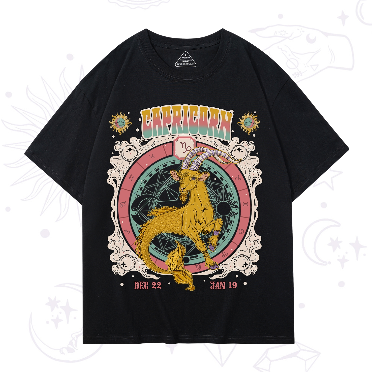 Purplehecate Capricorn Cosmic Zodiac T-Shirt