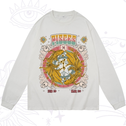 Purplehecate Pisces Cosmic Zodiac Long Sleeve T-Shirt