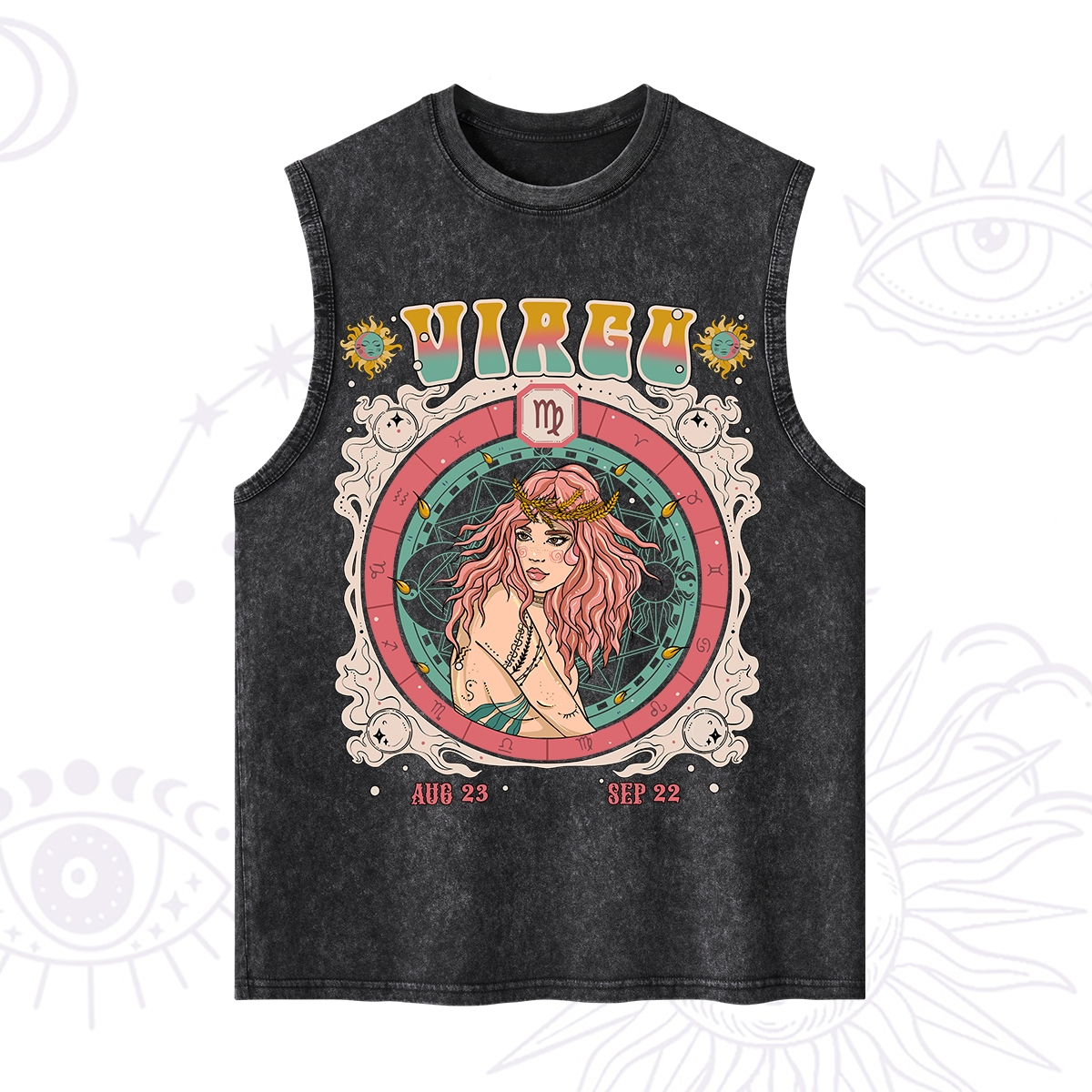 Purplehecate Virgo Cosmic Zodiac Washed Tank