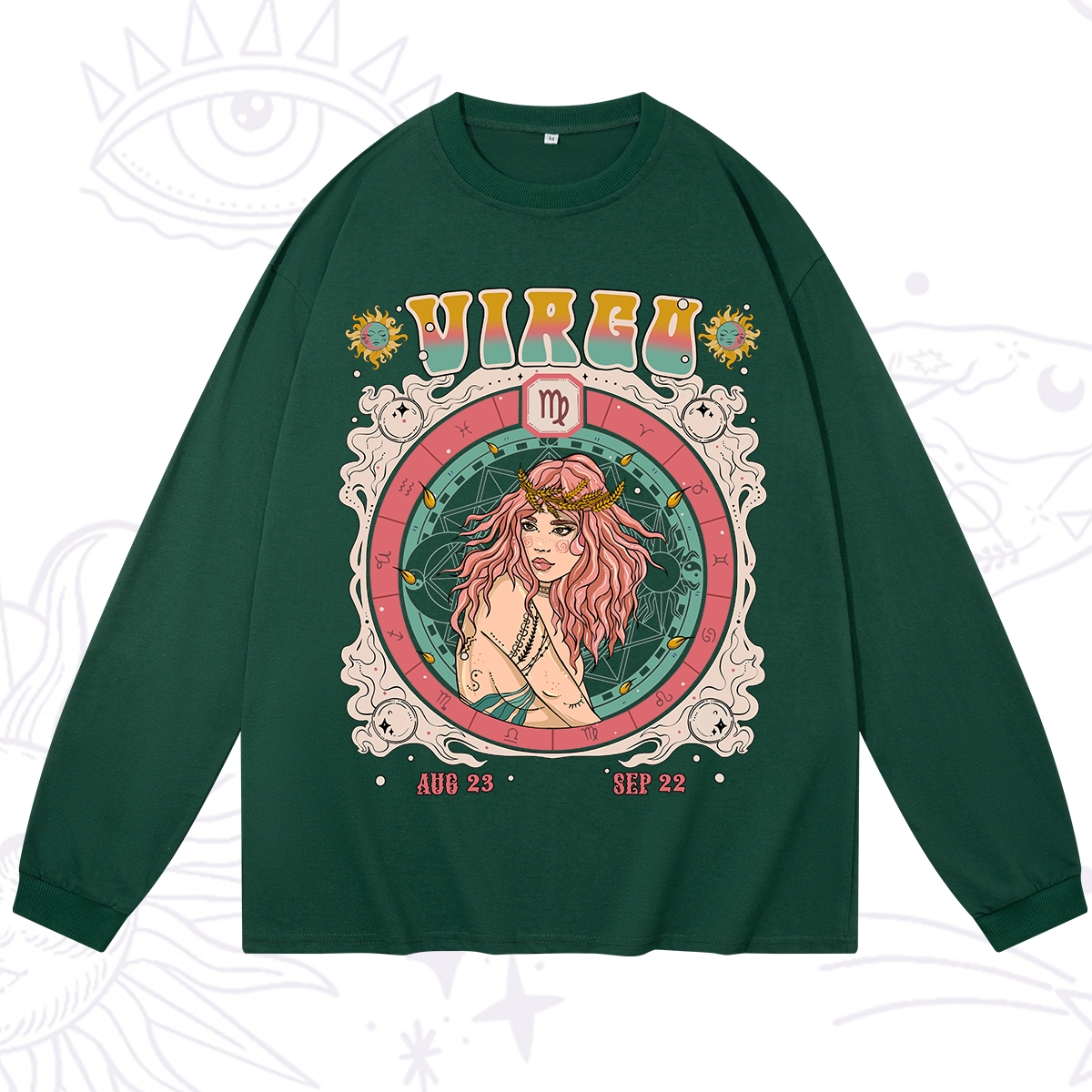 Purplehecate Virgo Cosmic Zodiac Long Sleeve T-Shirt