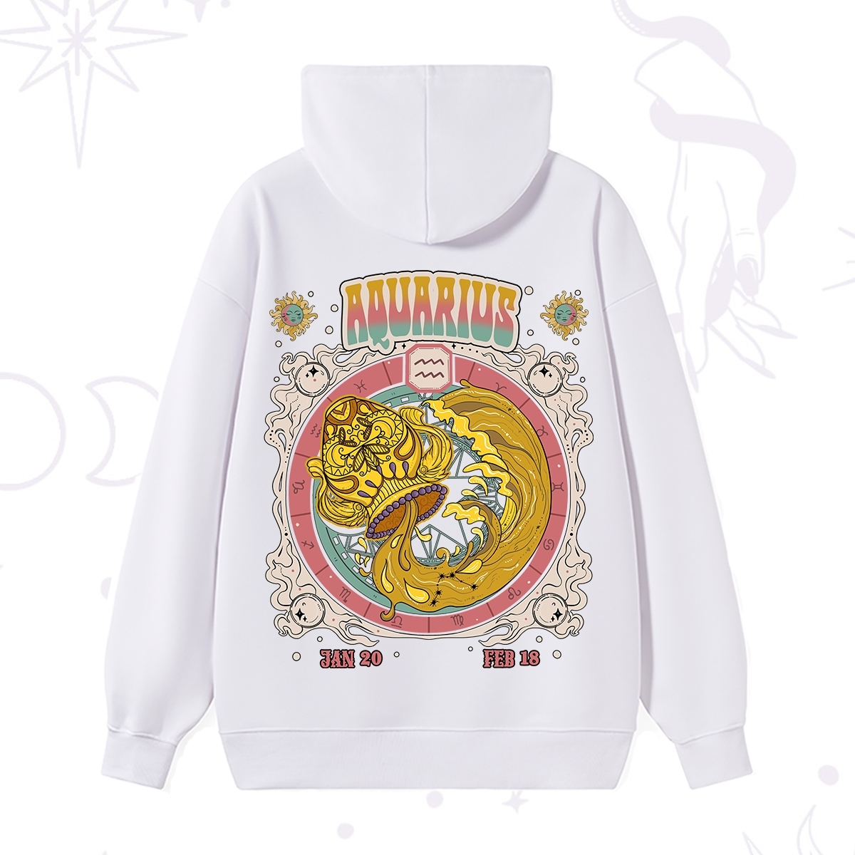 Purplehecate Aquarius Cosmic Zodiac Hoodie