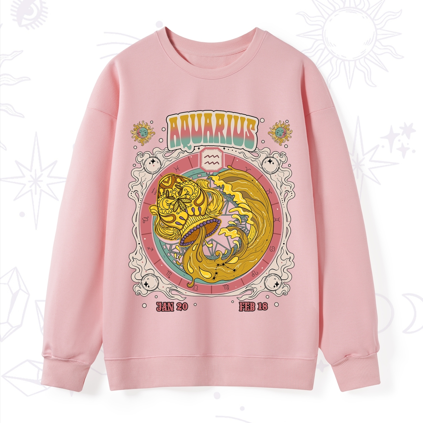 Purplehecate Aquarius Cosmic Zodiac Sweatshirt