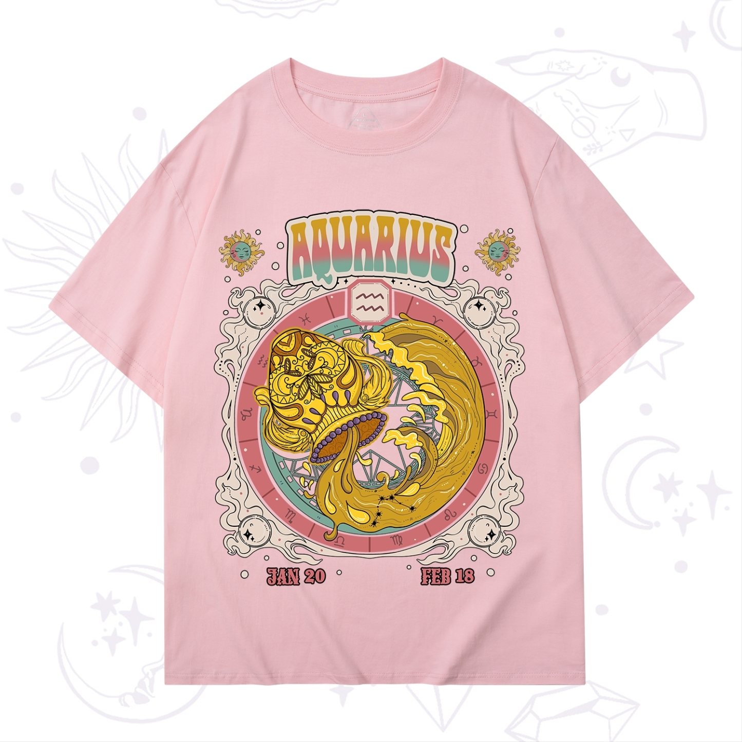 Purplehecate Aquarius Cosmic Zodiac T-Shirt