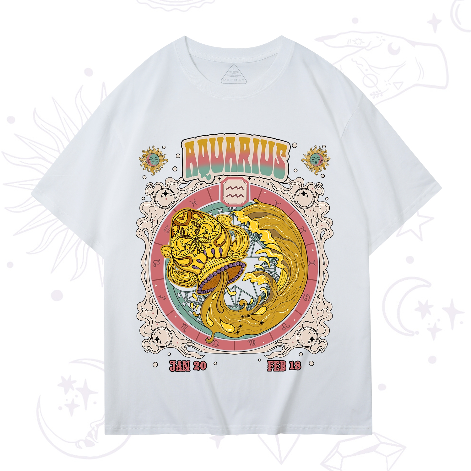 Purplehecate Aquarius Cosmic Zodiac T-Shirt