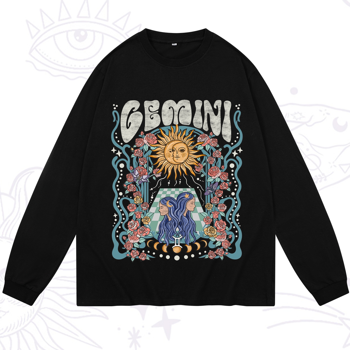 Purplehecate Gemini Spirit Zodiac Long Sleeve T-Shirt