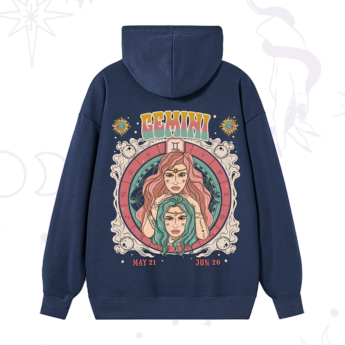 Purplehecate Gemini Cosmic Zodiac Hoodie