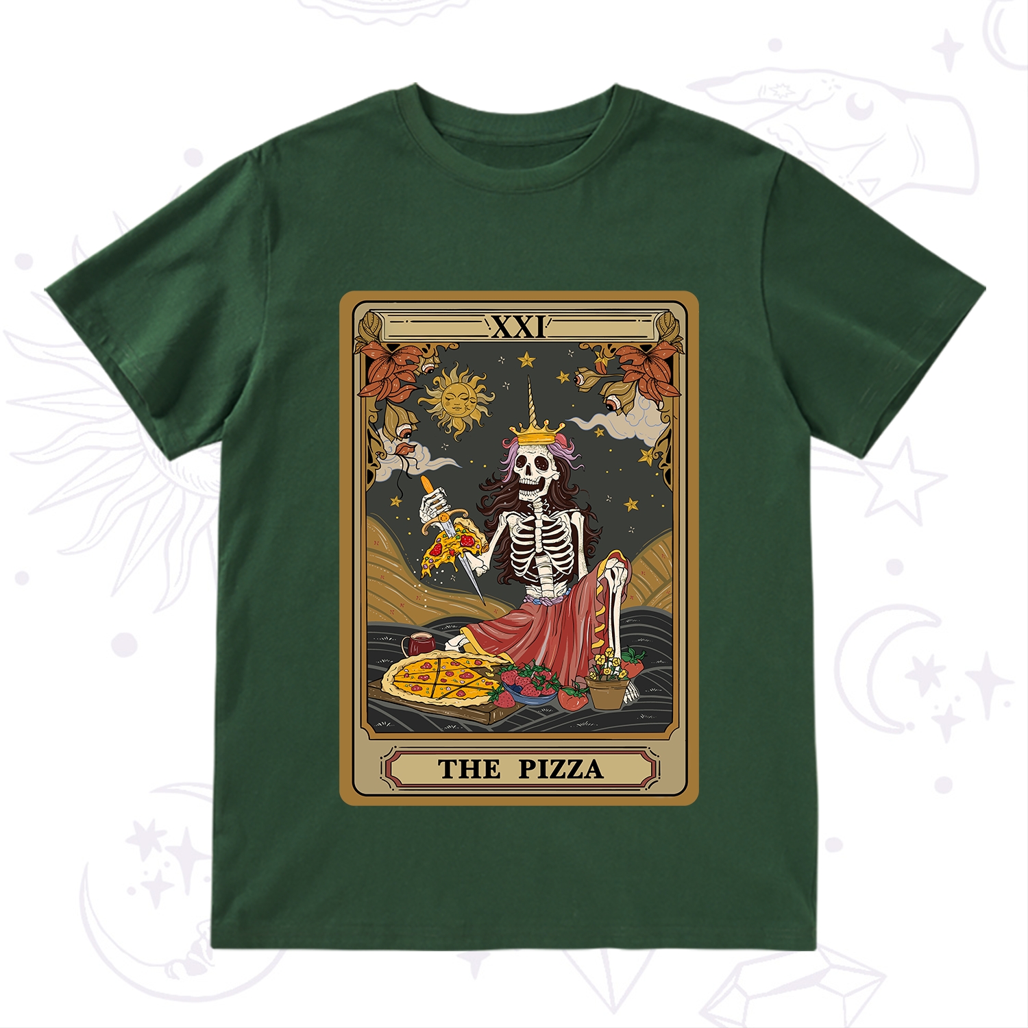 Purplehecate The Pizza Tarot Card T-Shirt