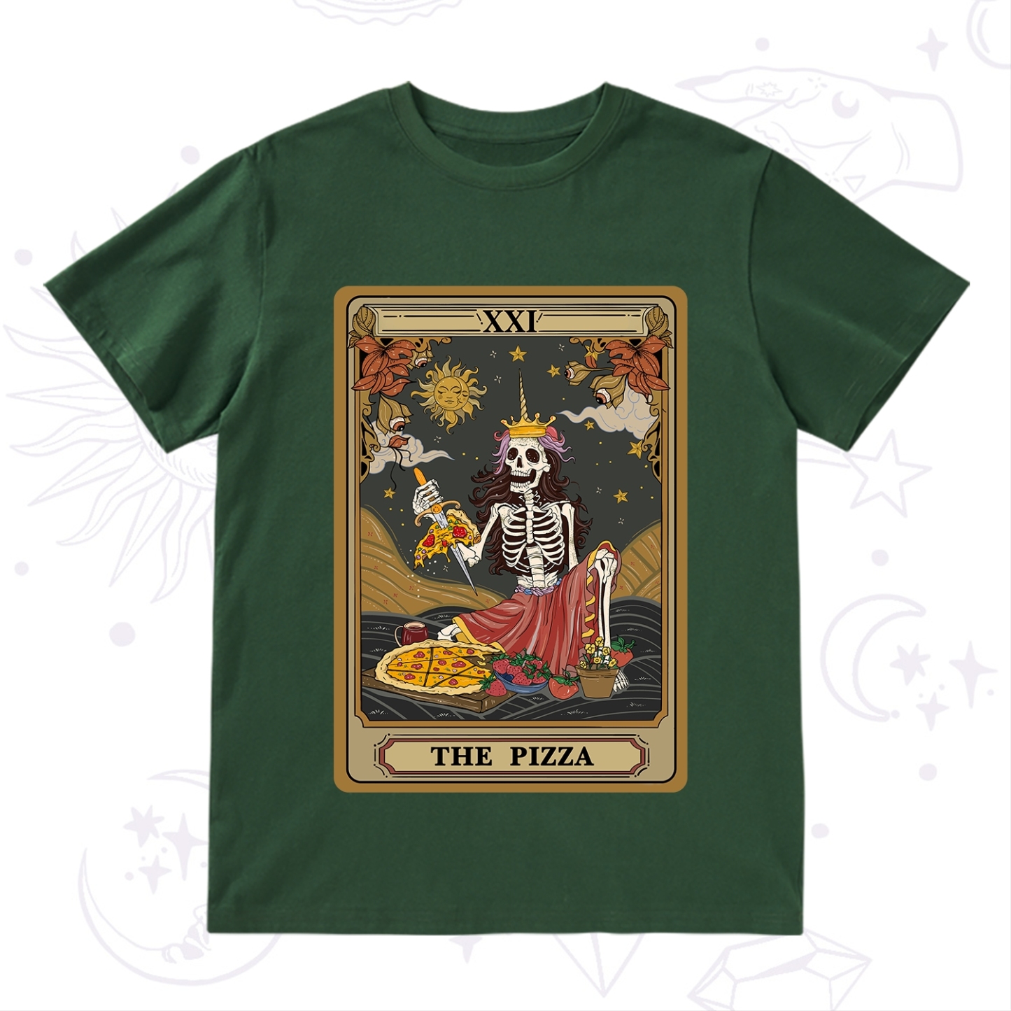 Purplehecate The Pizza Tarot Card T-Shirt