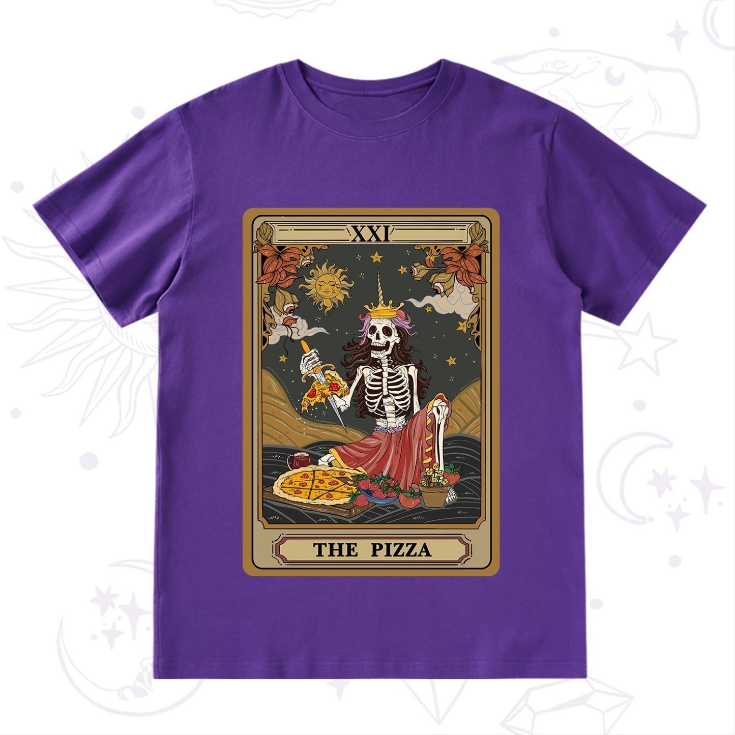 Purplehecate The Pizza Tarot Card T-Shirt