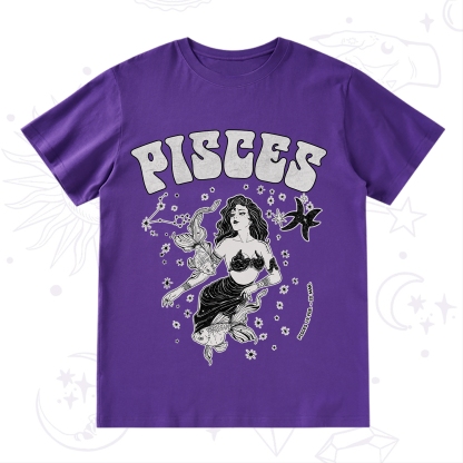 Purplehecate Pisces Zodiac Glyphs T-Shirt