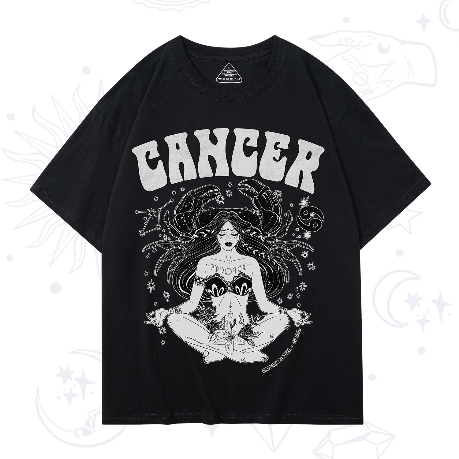 Purplehecate Cancer Zodiac Glyphs T-Shirt