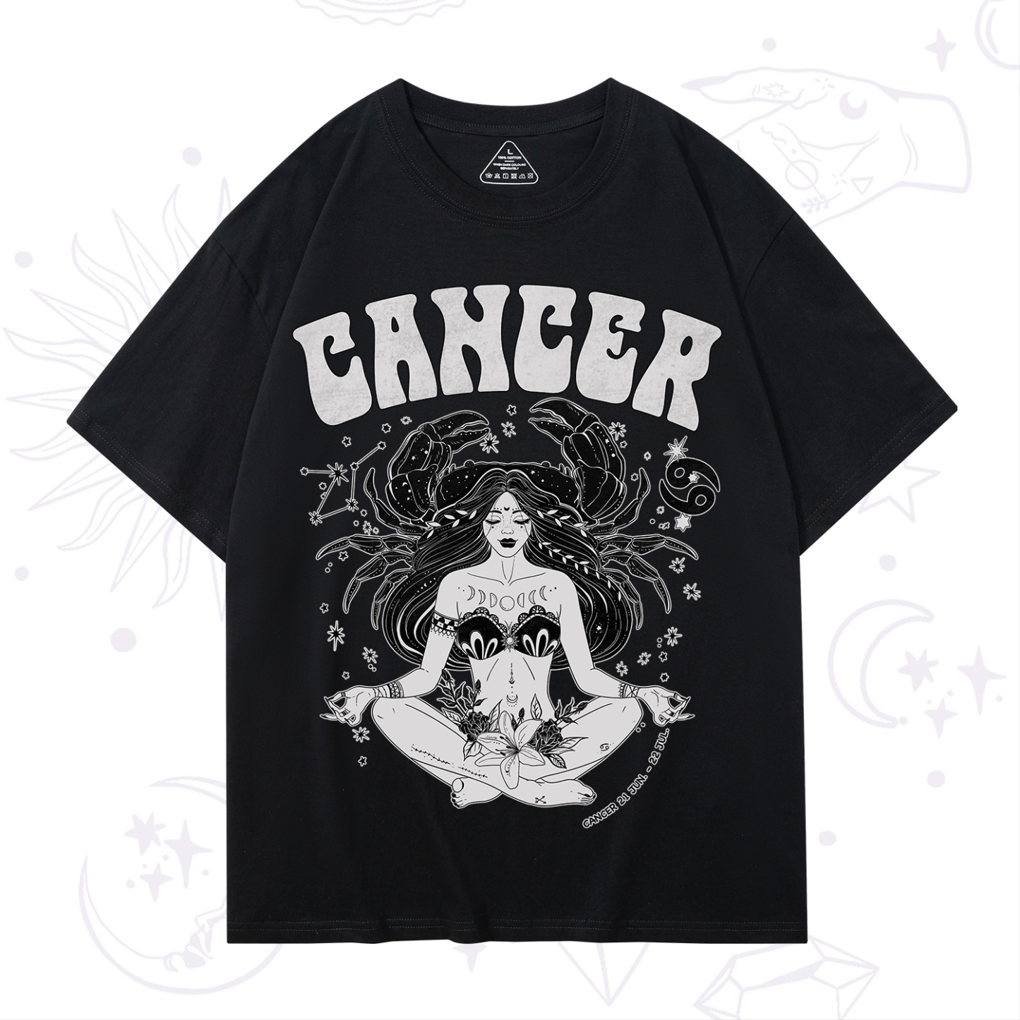 Purplehecate Cancer Zodiac Glyphs T-Shirt