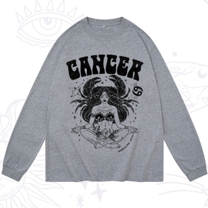 Purplehecate Cancer Zodiac Glyphs Long Sleeve T-Shirt