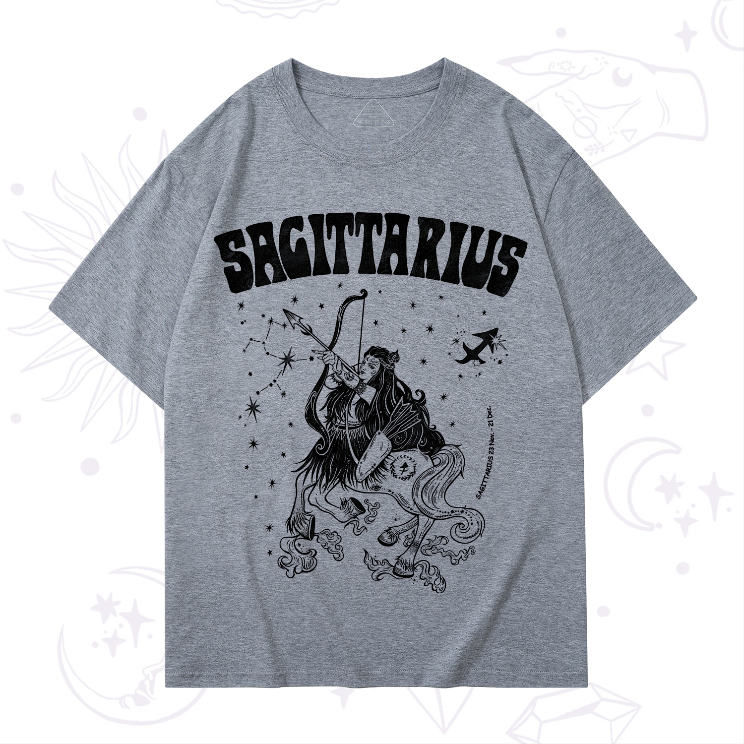Purplehecate Sagittarius Zodiac Glyphs T-Shirt