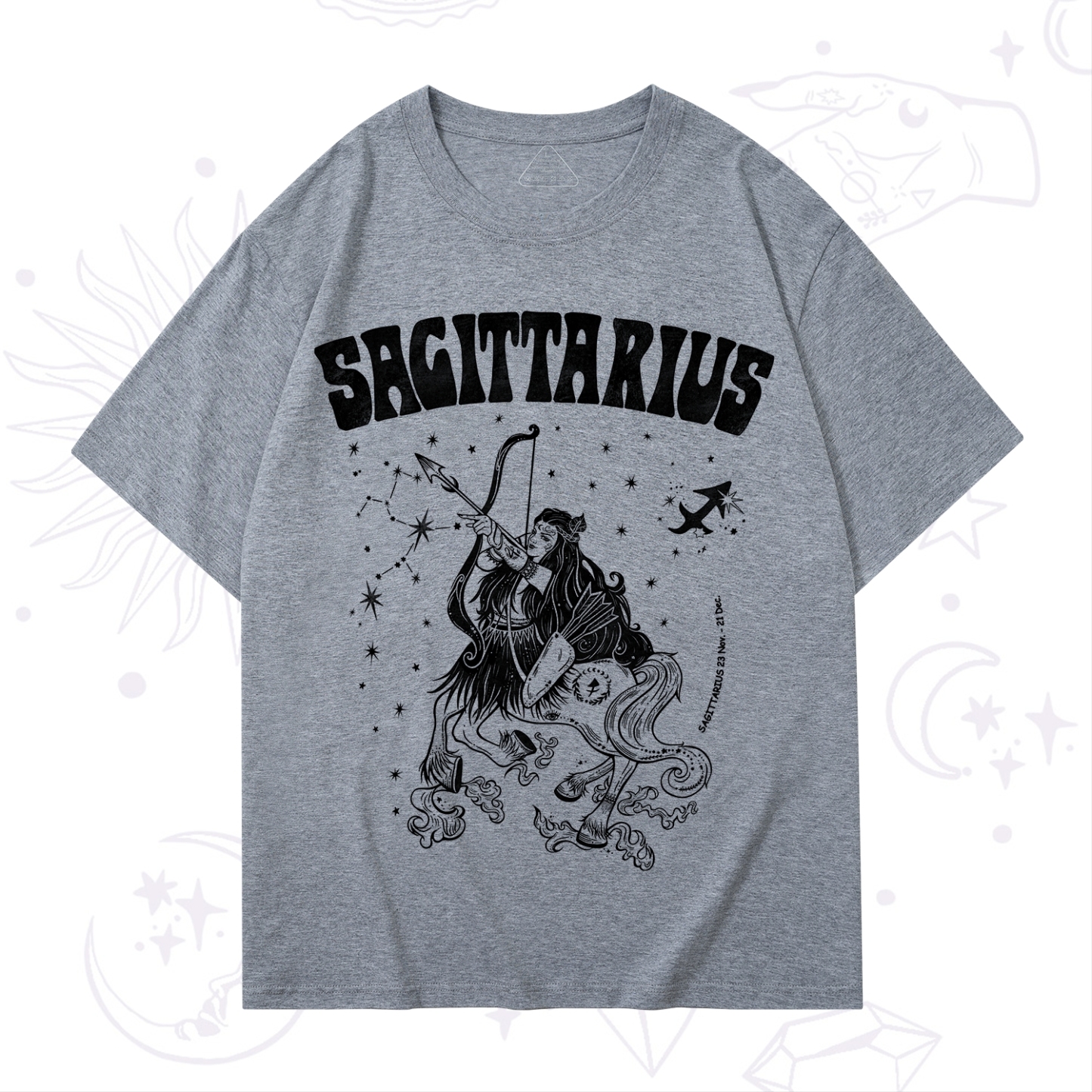 Purplehecate Sagittarius Zodiac Glyphs T-Shirt