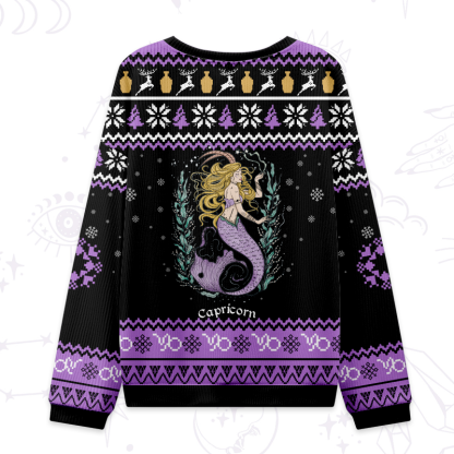 Purplehecate Capricorn Zodiac Ugly Christmas Sweater 