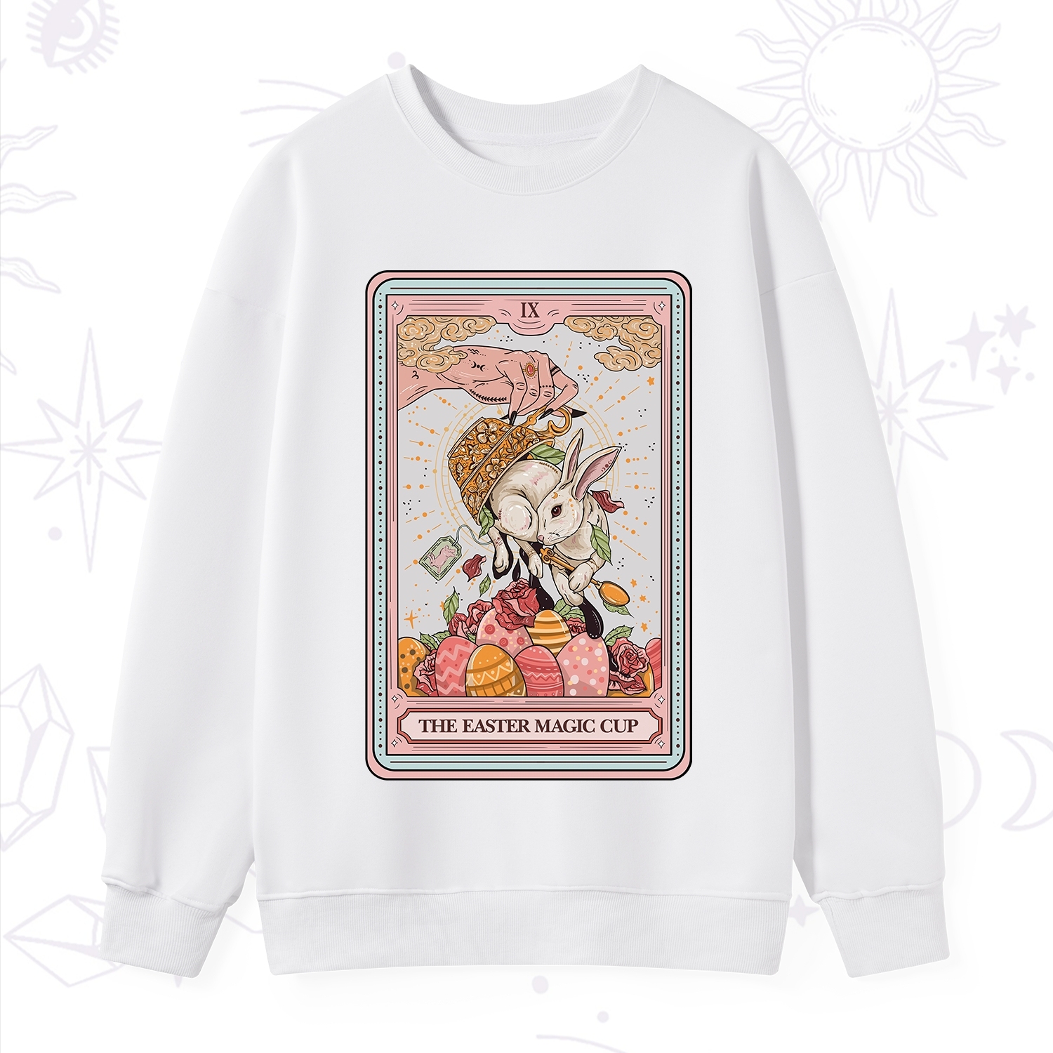 Purplehecate The Easter Magic Cup Tarot Sweatshirt