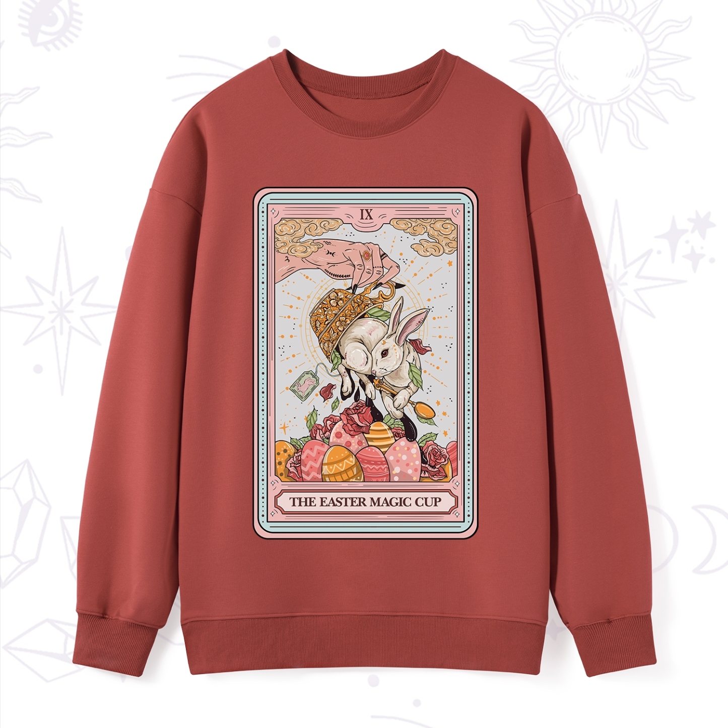 Purplehecate The Easter Magic Cup Tarot Sweatshirt
