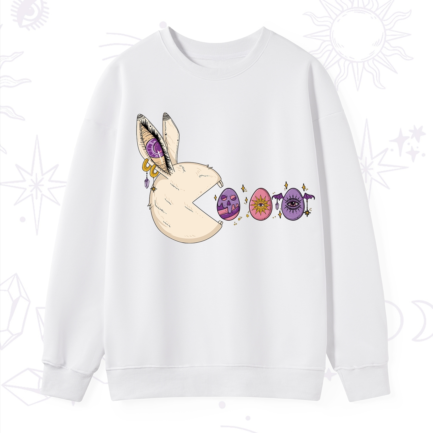 Purplehecate Egg Hunter Bunny Easter Sweatshirt