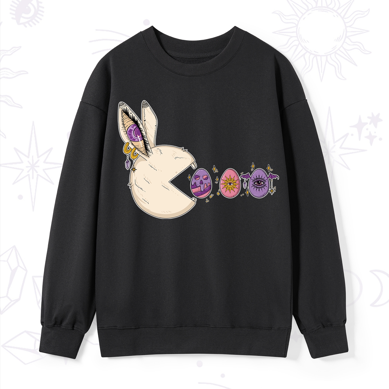 Purplehecate Egg Hunter Bunny Easter Sweatshirt
