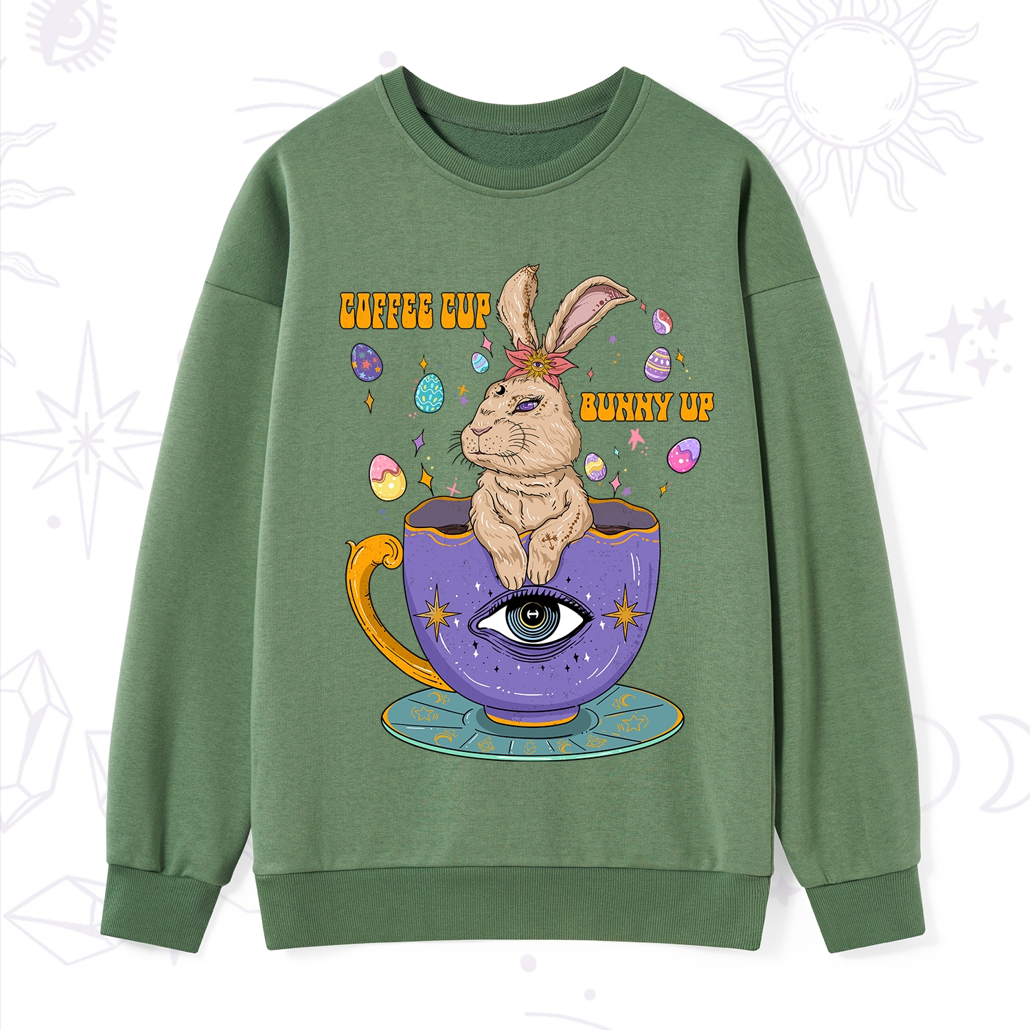 Purplehecate Coffee Cup Bunny Up Sweatshirt